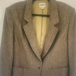 Vintage 100% Wool Blazer Women’s 16W Fits US Women M/L Preppy Academia 90s